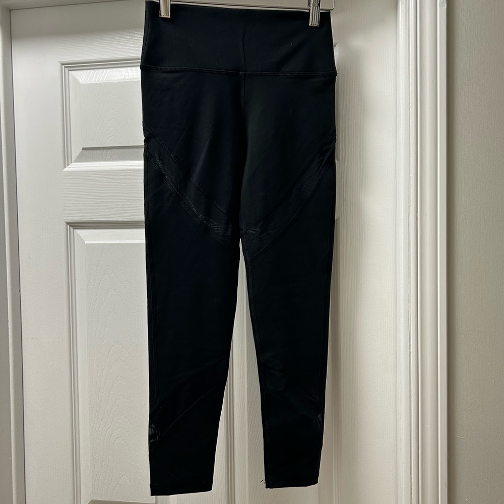 Aerie - Black Leggings with Mesh Cutouts